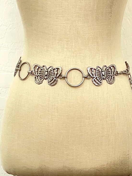 Butterfly Chain Link Belt Silver main image 5